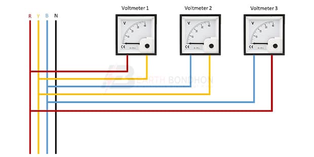 Voltmeter connection diagram