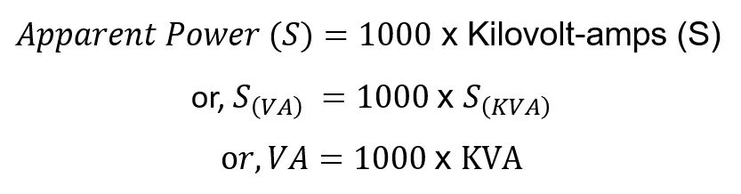 Kilovolt-amps (KVA) to Volt-amps (VA) Conversion Calculator – Earth Bondhon