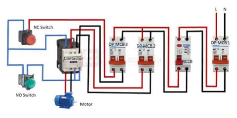 Motor starter wiring diagram – Earth Bondhon