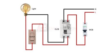 One Light One Switch Connection – Earth Bondhon