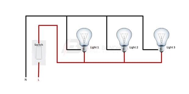 Parallel circuit with 3 Bulbs