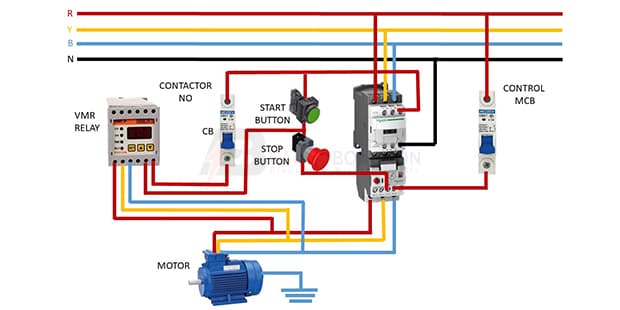 Voltage monitor relay connection